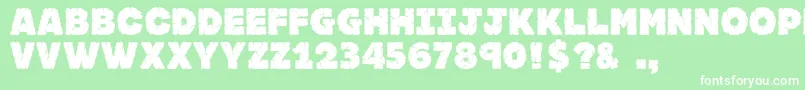 Jfrocksolid Font – White Fonts on Green Background