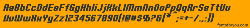 ErteItalic Font – Black Fonts on Orange Background