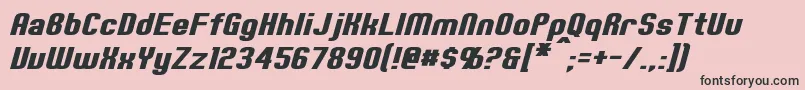 ErteItalic Font – Black Fonts on Pink Background