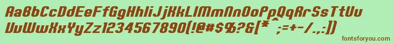 ErteItalic Font – Brown Fonts on Green Background