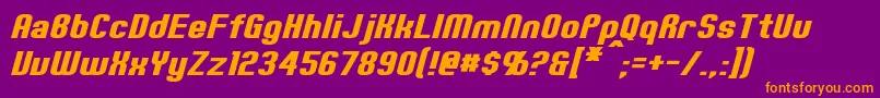 ErteItalic Font – Orange Fonts on Purple Background