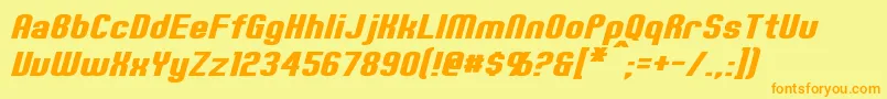 ErteItalic Font – Orange Fonts on Yellow Background