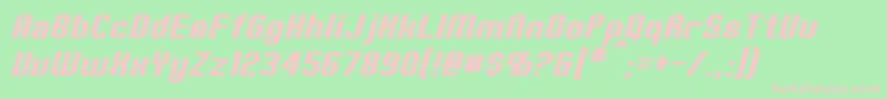 ErteItalic Font – Pink Fonts on Green Background