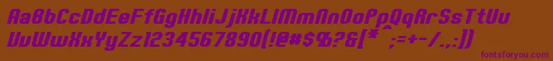 ErteItalic Font – Purple Fonts on Brown Background