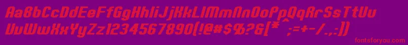 ErteItalic Font – Red Fonts on Purple Background