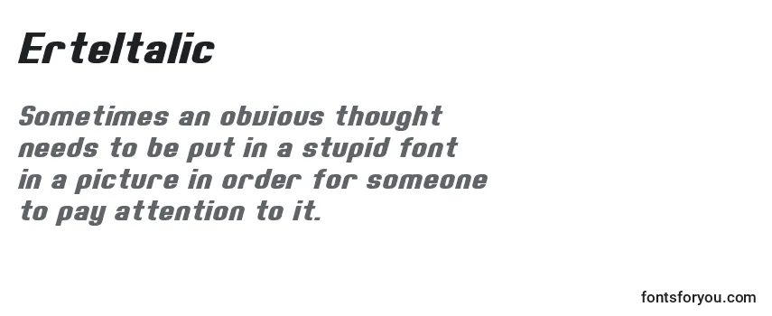 Review of the ErteItalic Font