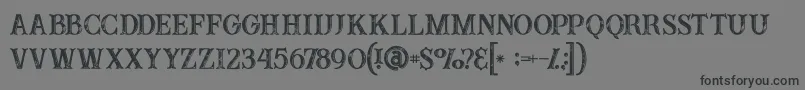 Шрифт Buffaloinline2grunge – чёрные шрифты на сером фоне