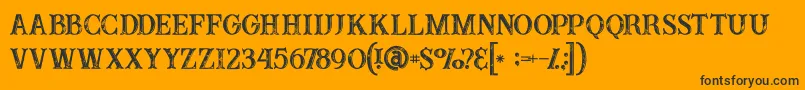 Buffaloinline2grunge Font – Black Fonts on Orange Background