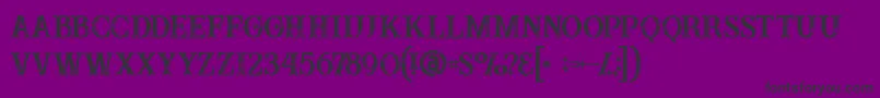 Buffaloinline2grunge-fontti – mustat fontit violetilla taustalla