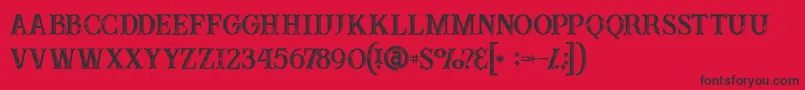 Buffaloinline2grunge Font – Black Fonts on Red Background