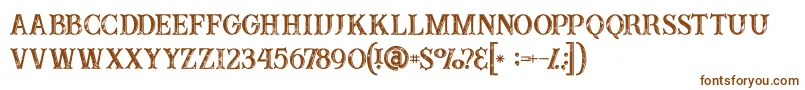 Buffaloinline2grunge-fontti – ruskeat fontit