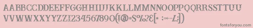 Buffaloinline2grunge-Schriftart – Graue Schriften auf rosa Hintergrund
