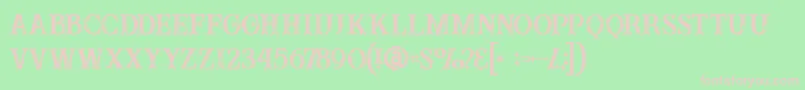 Buffaloinline2grunge-Schriftart – Rosa Schriften auf grünem Hintergrund