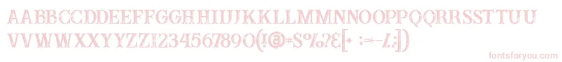 Czcionka Buffaloinline2grunge – różowe czcionki na białym tle
