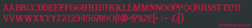Buffaloinline2grunge Font – Red Fonts on Black Background