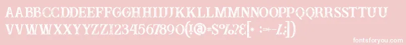 フォントBuffaloinline2grunge – ピンクの背景に白い文字