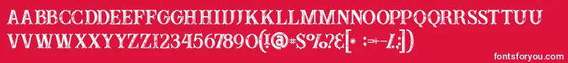 Buffaloinline2grunge Font – White Fonts on Red Background