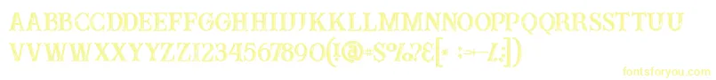 Buffaloinline2grunge-fontti – keltaiset fontit