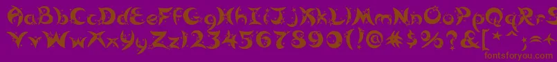 Moonstar Font – Brown Fonts on Purple Background