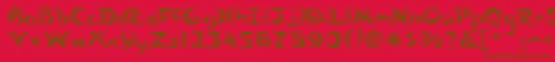 Weitere Informationen zur Moonstar-Schriftart Moonstar-Schriftart – Braune Schriften auf rotem Hintergrund