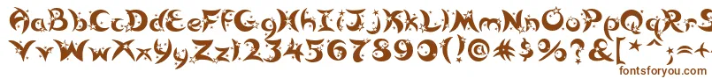 Czcionka Moonstar – brązowe czcionki