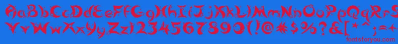 Moonstar Font – Red Fonts on Blue Background