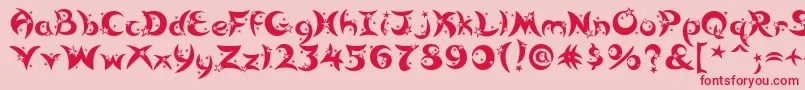 Moonstar Font – Red Fonts on Pink Background