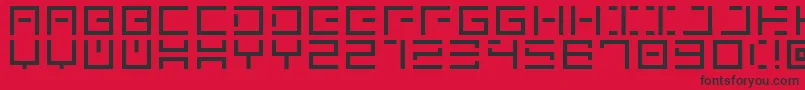 GenownV01 Font – Black Fonts on Red Background