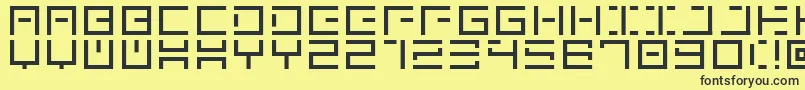 GenownV01 Font – Black Fonts on Yellow Background