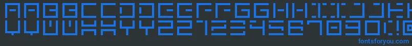 GenownV01 Font – Blue Fonts on Black Background