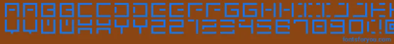 GenownV01 Font – Blue Fonts on Brown Background
