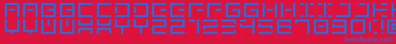 GenownV01 Font – Blue Fonts on Red Background