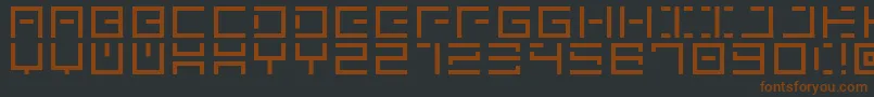 GenownV01 Font – Brown Fonts on Black Background