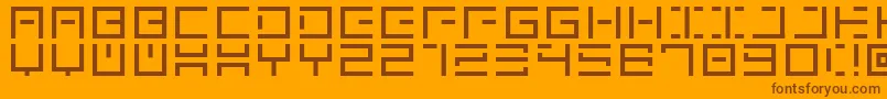 GenownV01 Font – Brown Fonts on Orange Background