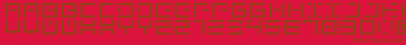 GenownV01 Font – Brown Fonts on Red Background