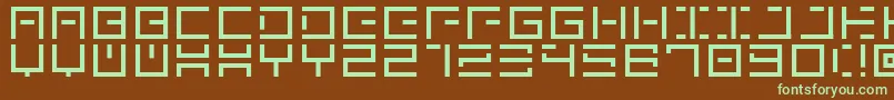 GenownV01 Font – Green Fonts on Brown Background