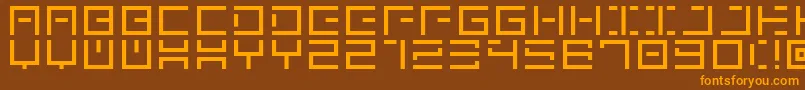 GenownV01 Font – Orange Fonts on Brown Background