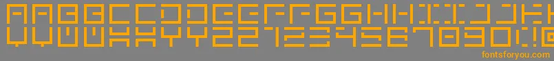 GenownV01 Font – Orange Fonts on Gray Background