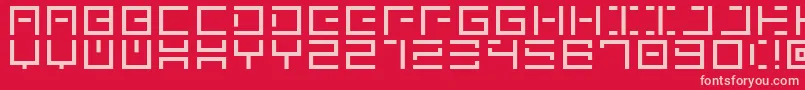 GenownV01 Font – Pink Fonts on Red Background