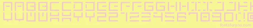 GenownV01 Font – Pink Fonts on Yellow Background