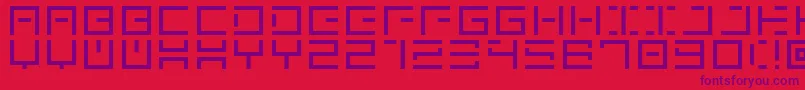 GenownV01 Font – Purple Fonts on Red Background