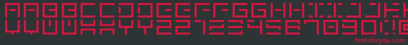 GenownV01 Font – Red Fonts on Black Background