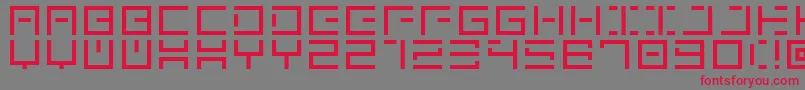 Fonte GenownV01 – fontes vermelhas em um fundo cinza