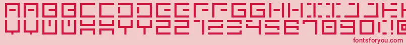GenownV01 Font – Red Fonts on Pink Background