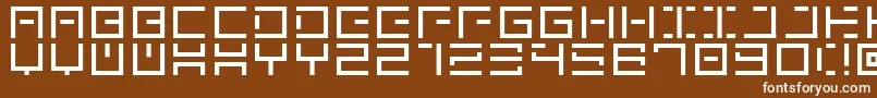 GenownV01 Font – White Fonts on Brown Background