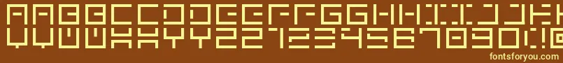 GenownV01 Font – Yellow Fonts on Brown Background
