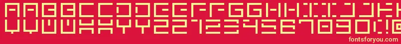 GenownV01 Font – Yellow Fonts on Red Background