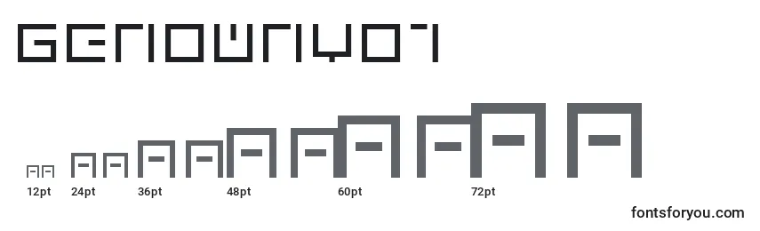 Размеры шрифта GenownV01