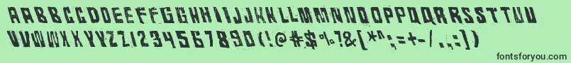 RhythmVino Font – Black Fonts on Green Background