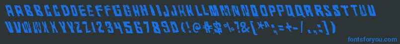 RhythmVino Font – Blue Fonts on Black Background